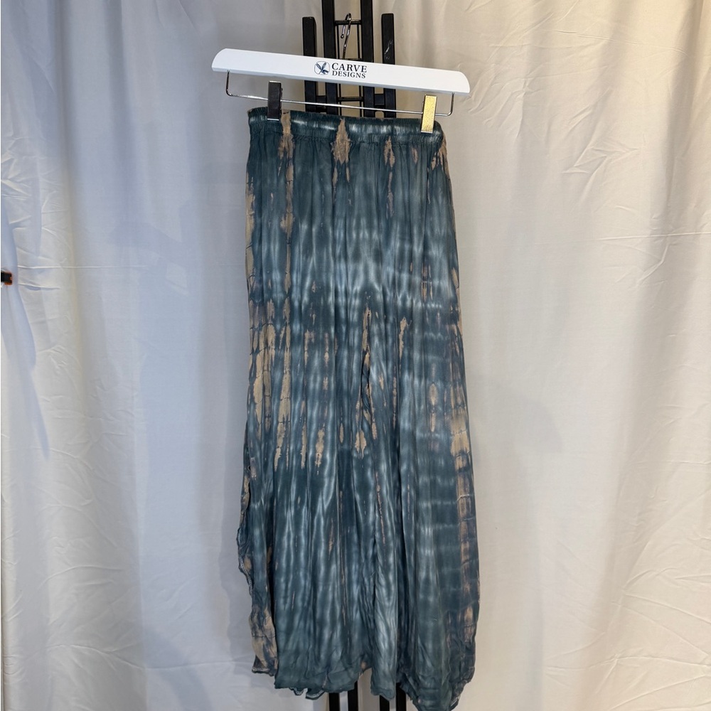Island Batiks Hawaii  Tie-Dye pants - Teal and Beige‎